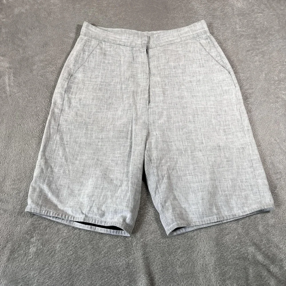 Maison Martin Margiela Paris Shorts Mens 38 Gray‎ Linen Blend Drawstring Italy